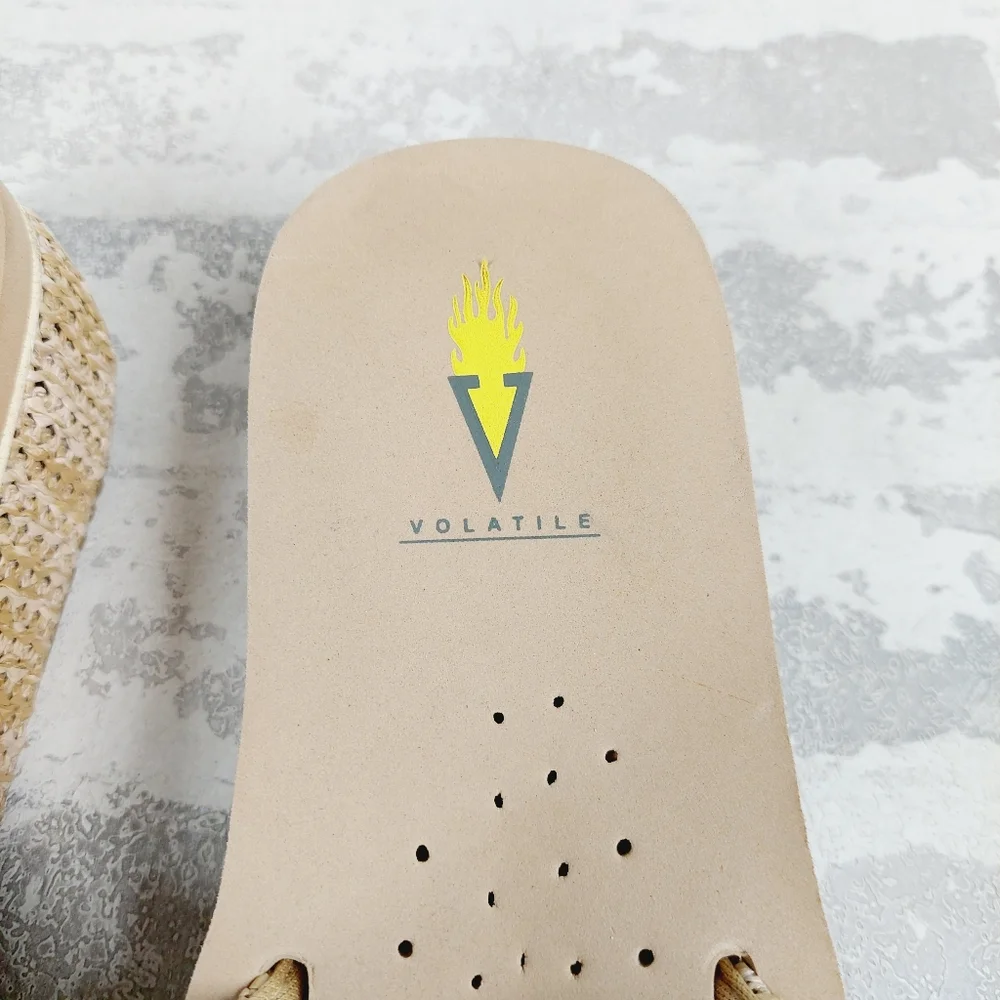 Volatile Tan Woven Platform Slide Sandals - Picture 10 of 12